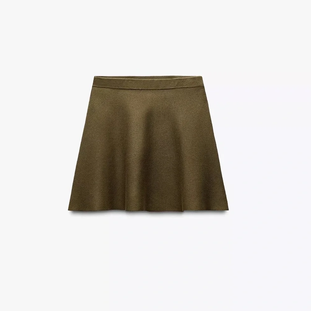 Zara Women's Dark Green Cowl Neck Sweater